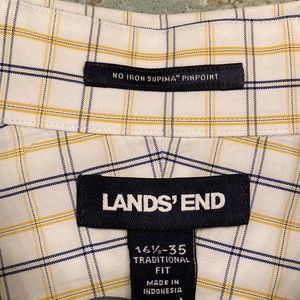 Lands End Long Sleeve Shirt 16.5 x 35